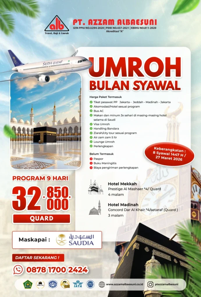 Paket Umrah Syawal 2026: Hemat & Berkah