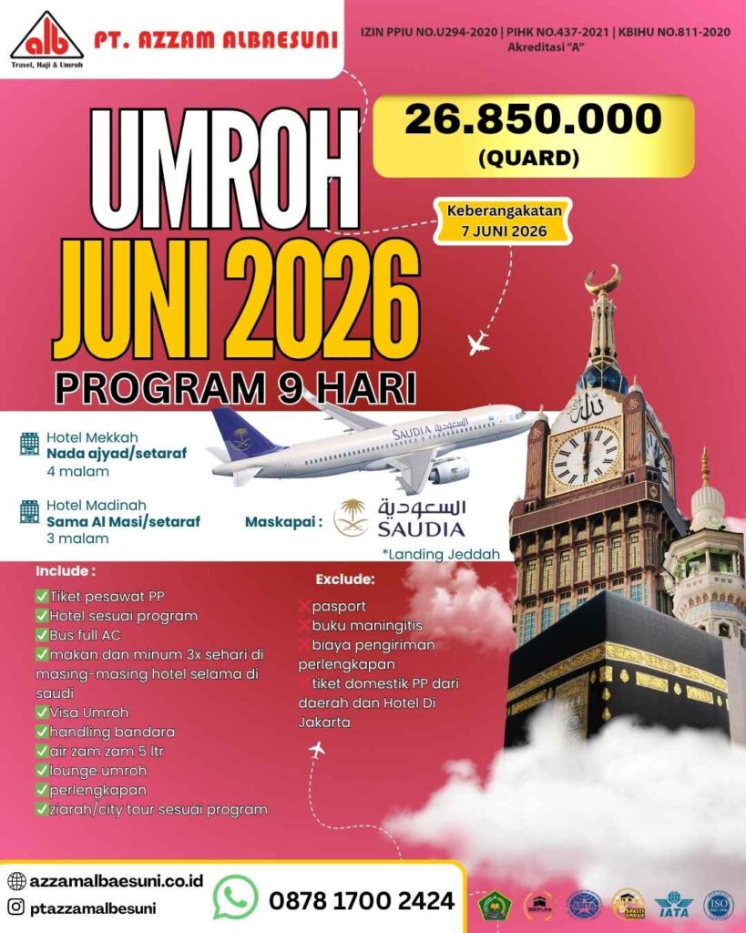 Brosur Paket Umrah Juni 2026